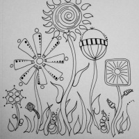 Candy Garden Doodle Sketch