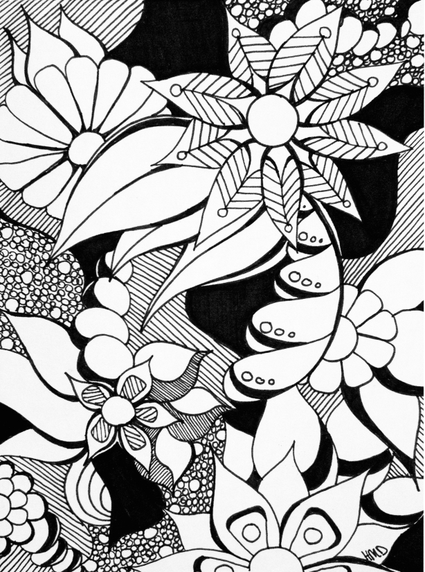 Floral Freak doodle prompt by Heidi Denney