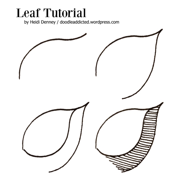 Leaf Tutorial doodle by Heidi Denney