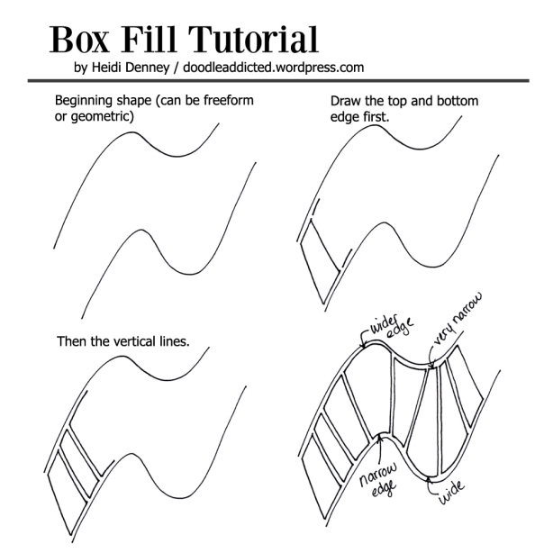 Box Fill doodle art tutorial by heidi denney