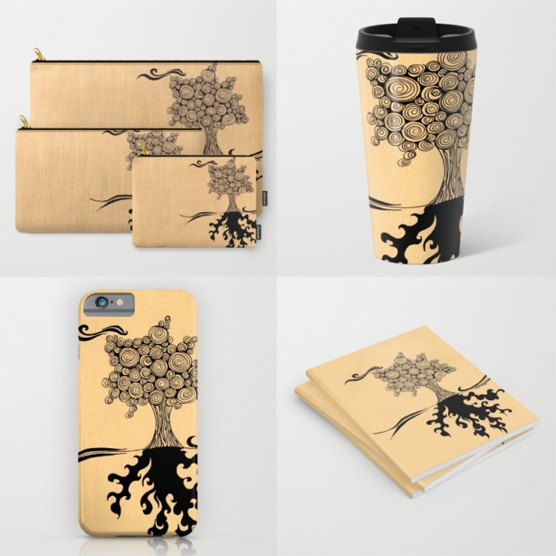 stubborn doodle art products by Society6
