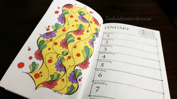 weekly planner coloring book marker test front