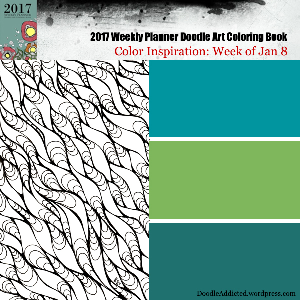 color scheme inspiration for doodle art coloring book Jan 8
