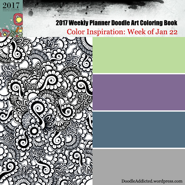 color scheme inspiration for doodle art coloring book Jan 22