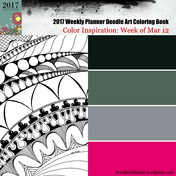 color scheme inspiration for doodle art coloring book Mar 12