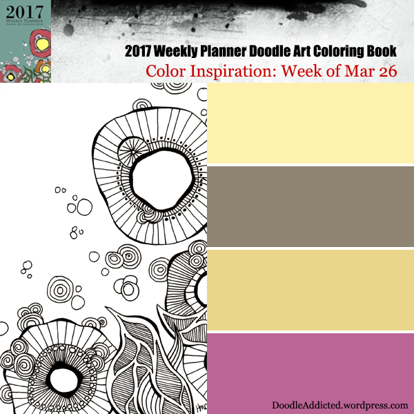 color scheme inspiration for doodle art coloring book Mar 26