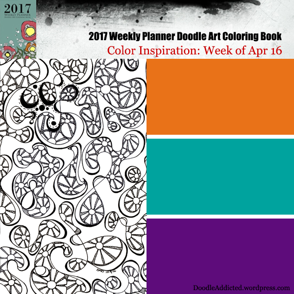 color scheme inspiration for doodle art coloring book April 16